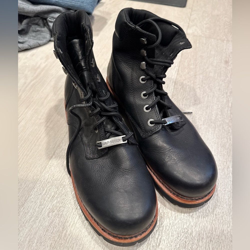 HARLEY DAVIDSON D93423 - Men's Vista Ridge (M) Black Leather Motorcycle Boots